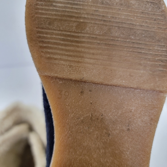 Sundance Blue Willette Shearling-lined Leather Suede Boots Size 39 - Picture 10 of 10